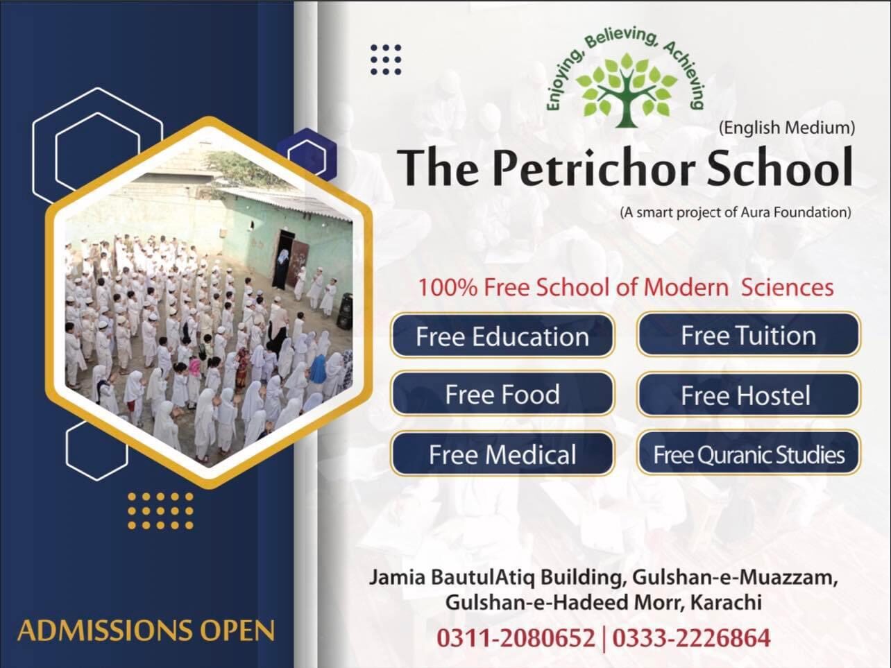 The Petrichor School, a project of Jamia Baitul Ateeq in Karachi